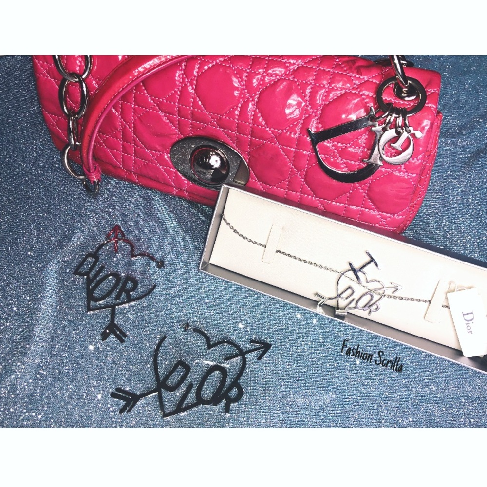 Dior Grand Sac Rendez-Vous Pink Fuchsia Patent Leather Shoulder bag - Picture 8 of 13